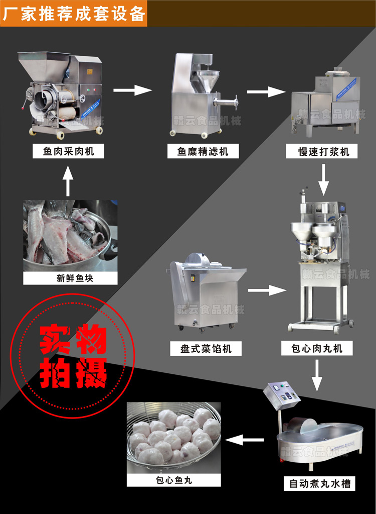 廠家推薦包心魚丸成套設備