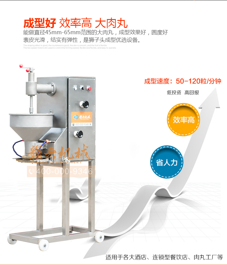 獅子頭丸子成型機，大丸子成型機